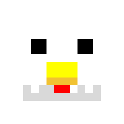 Minecraft Chicken Head Pixel Art