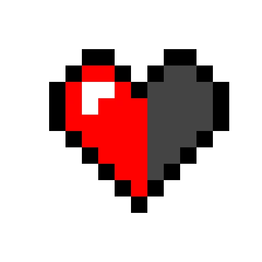 minecraft half heart