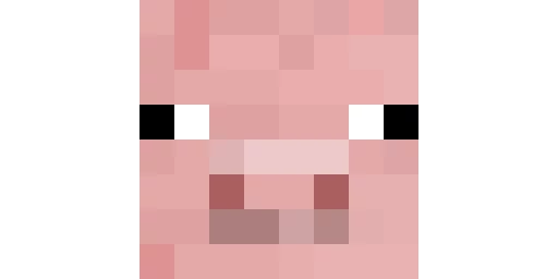 minecraft pig head