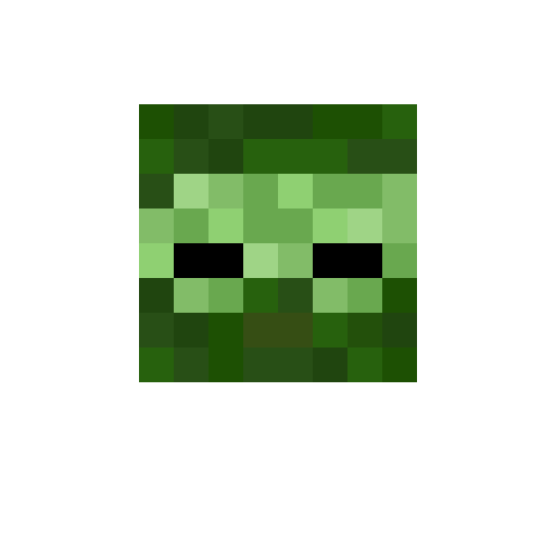 Minecraft Zombie Head Pixel Art