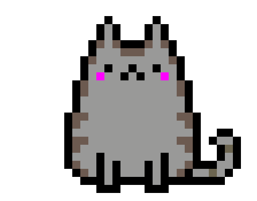 Pusheen cat pixel art