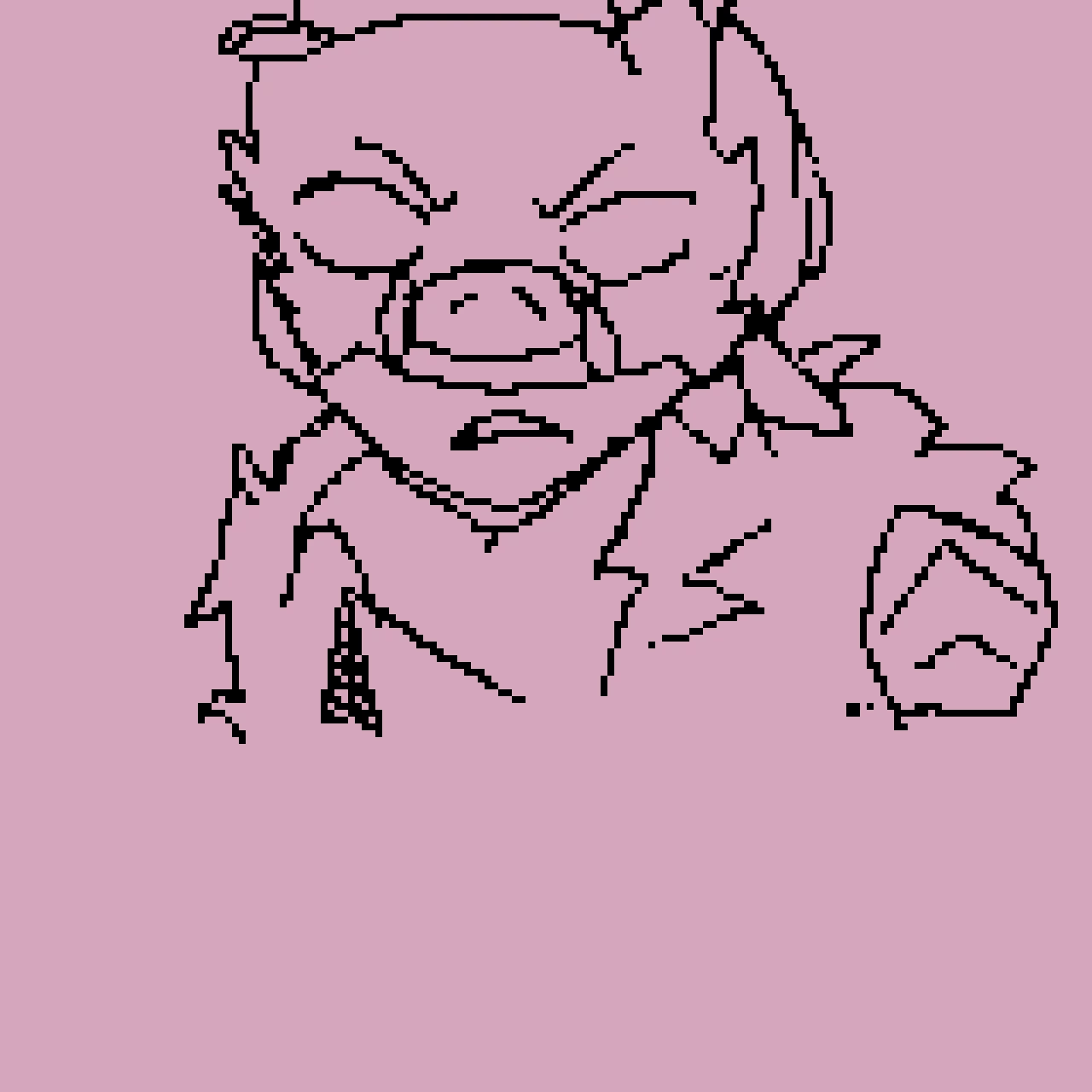 technoblade in sad ists art style