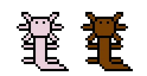 i drew axie the axolotl and gave them a friend