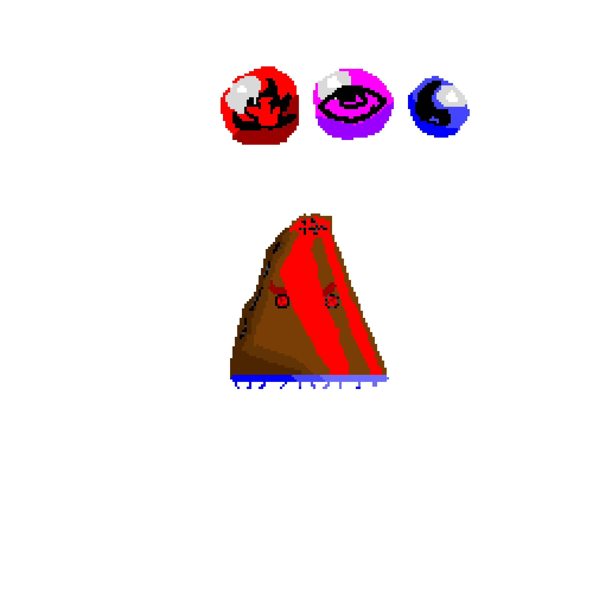 Volma, a pokemon i made in elementary shcool, its fire, psychic (it moves by floating), and water.