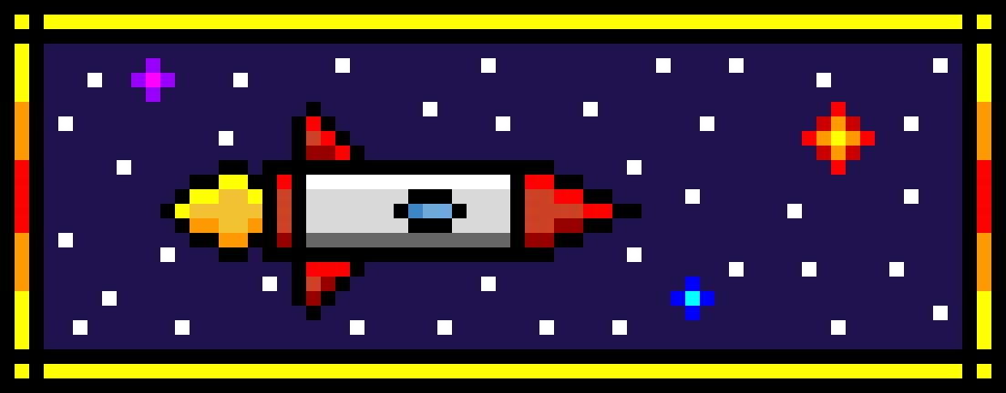 rocket ship in outer space