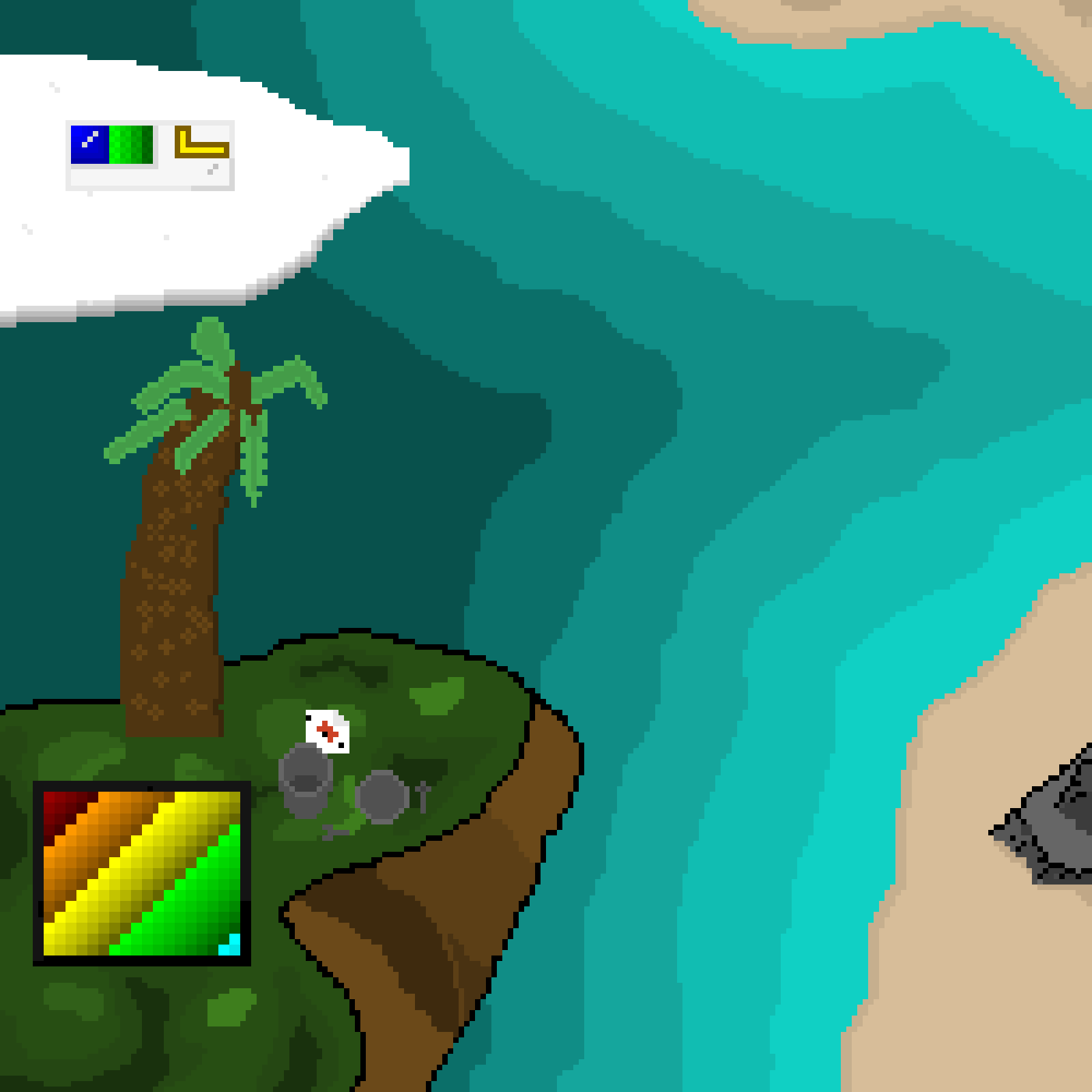 Beach pixel art