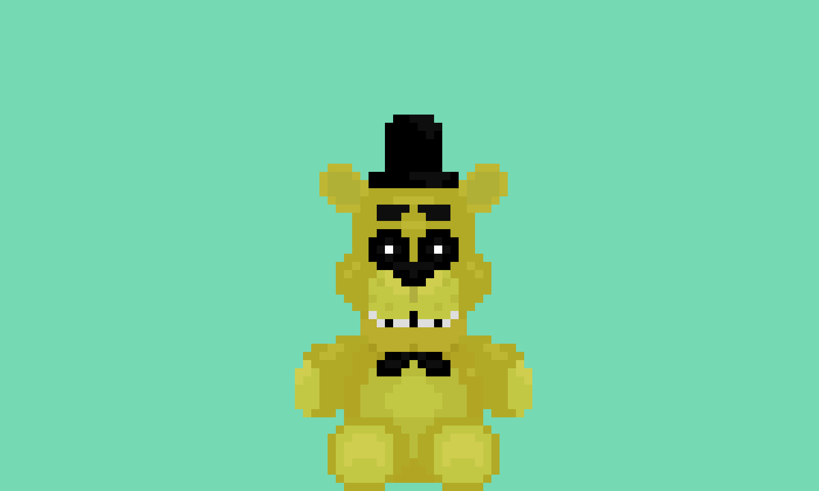 Golden Freddy Plush Pixel Art