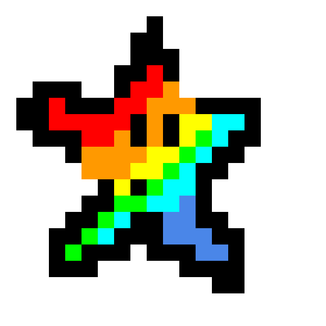 Cool star pixel art