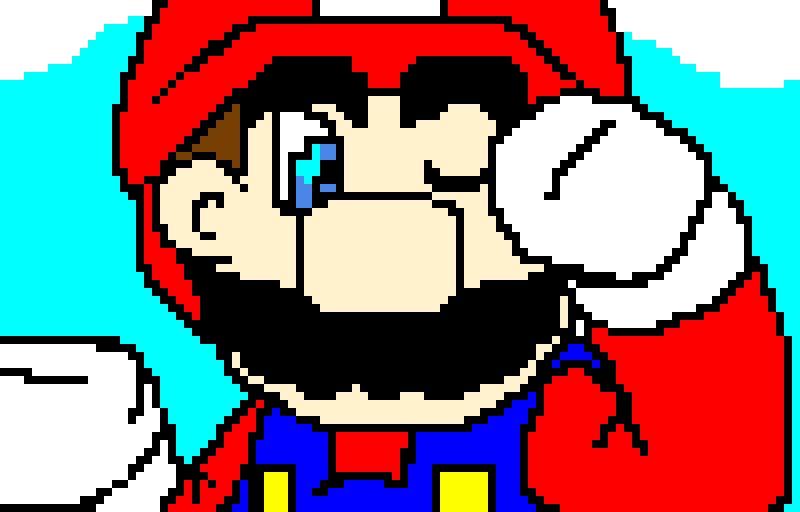Mario fire powers pixel art