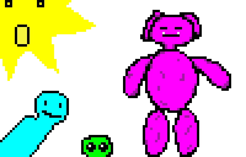 cute creative plushie pixle art