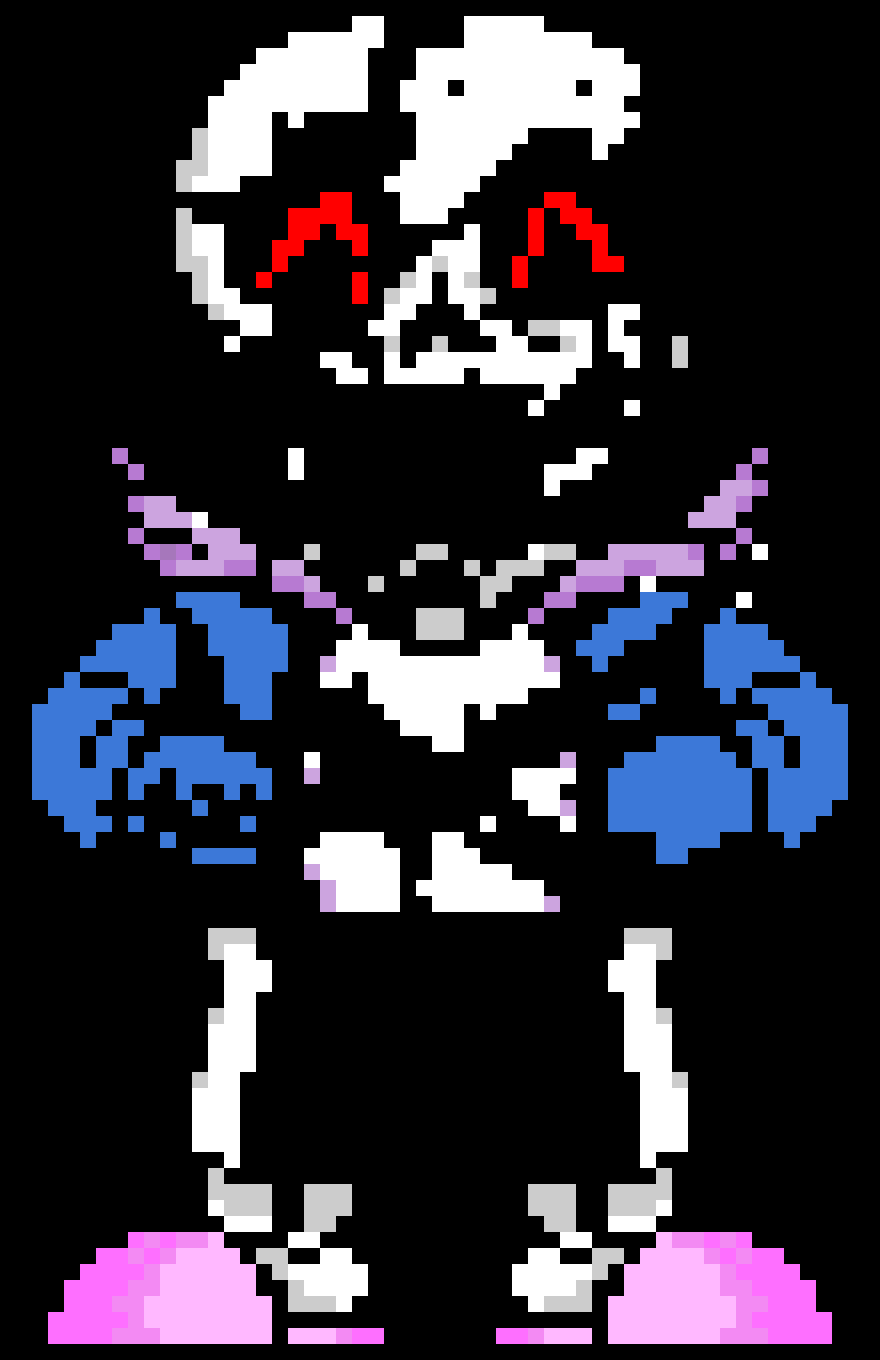 damnged vhs sans big creadt to snas he is very good at pixle art