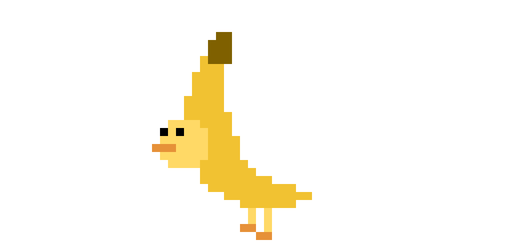 Duck in banana WHAT IS THAT FACE THO feel free to copy