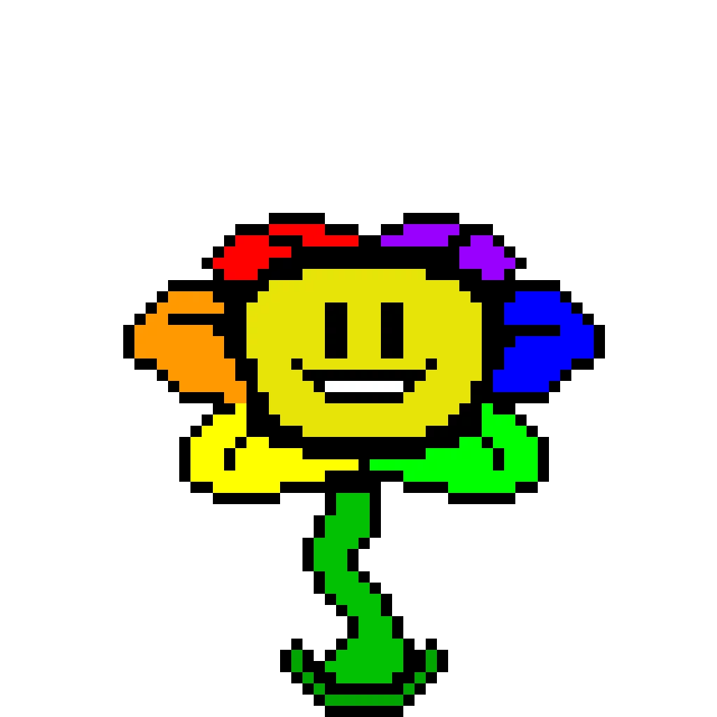 flowey colored in for deltatravelerfan99