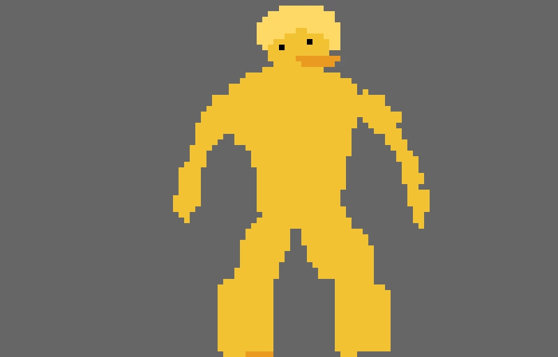 giga chad duck also the hair is funny lol