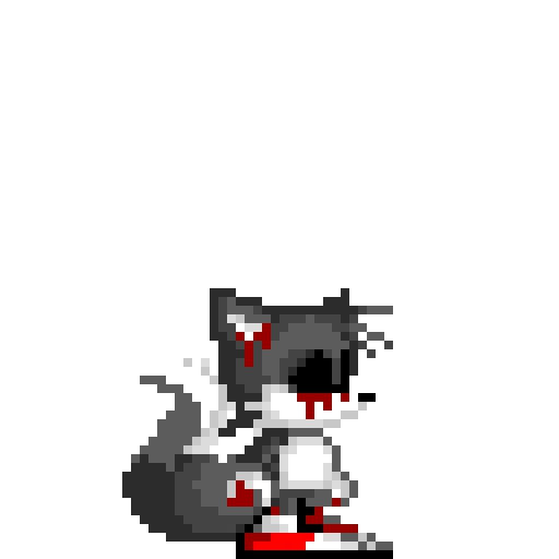 my first pixel art was a sonic exe remaster so here s a tails exe remaster