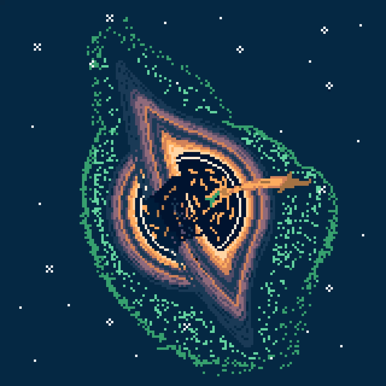 black hole green stuff is a supernova in solar smash when a black hole explodes credits to franky