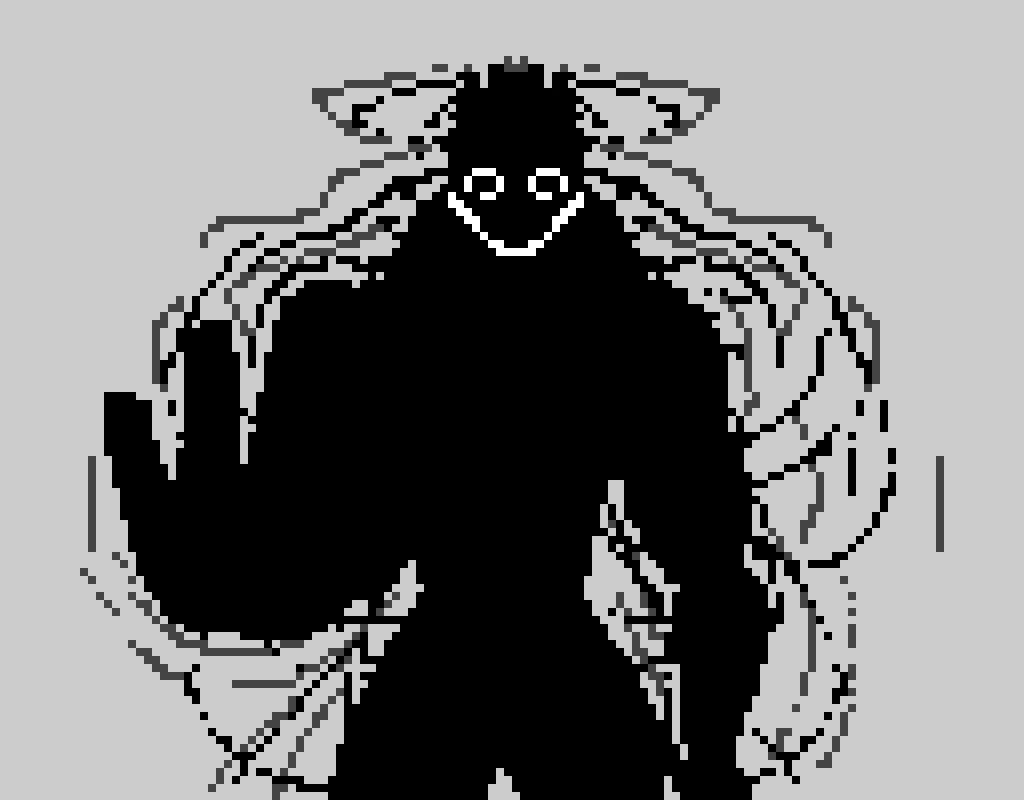 Experiment 6: yo void, how long will I be gone? (this is a QNA pixel art.)