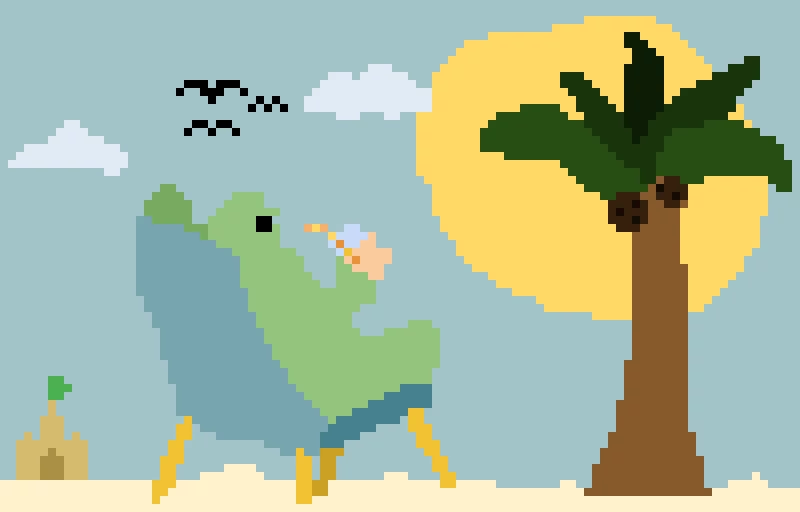 froggy-just-relaxing-on-a-beach-for-summer-contest