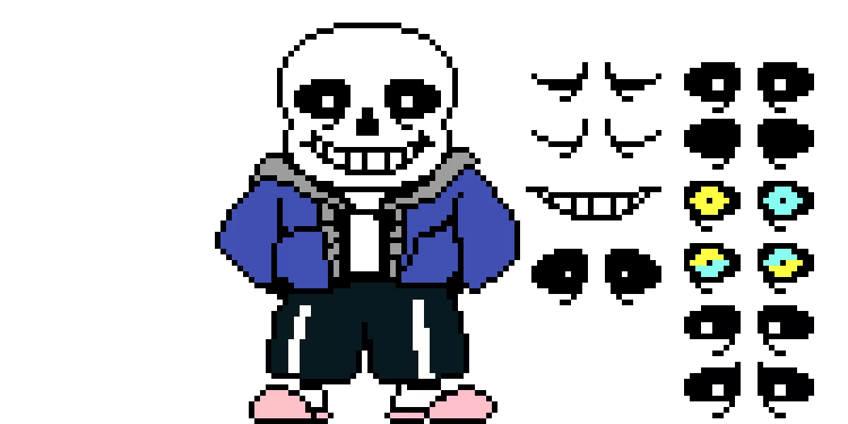 epic colored sans battle sprite