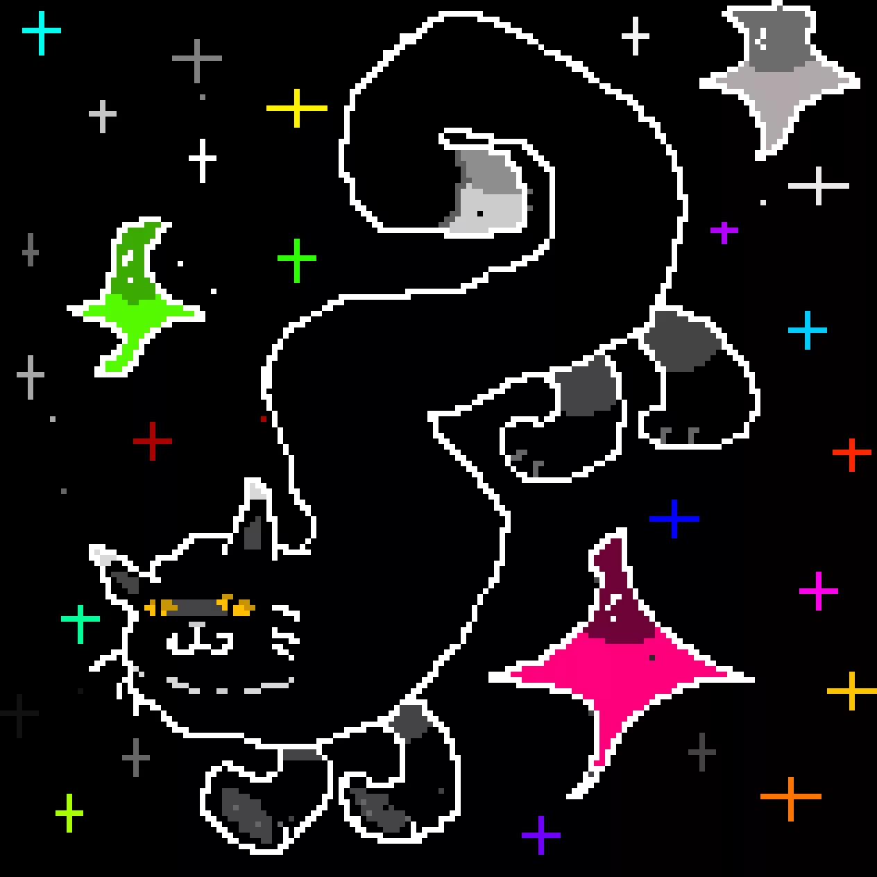glittered cat