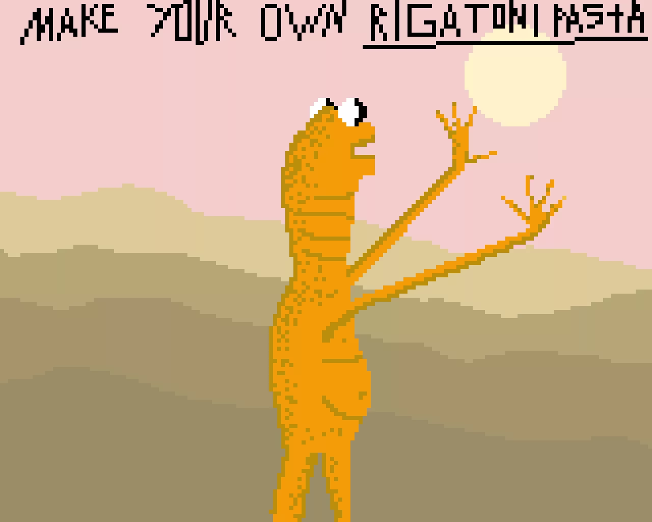 Marcus the worm make your own rigatoni pasta