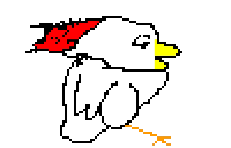 quick drawing of a chicken why is it looking like that say it in the comments
