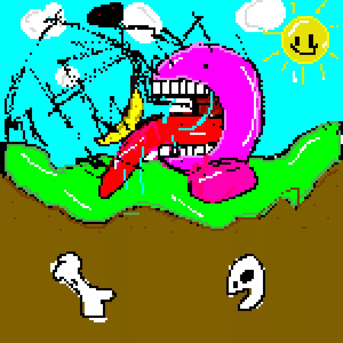 skin walker stealing banana