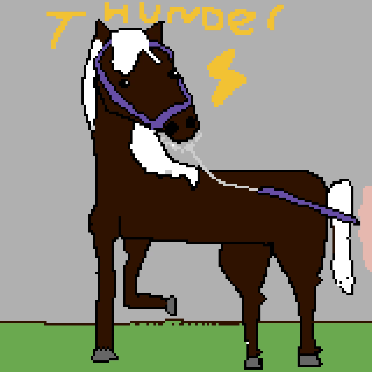 THUNDER! a movie I&rsquo;m planning to make on my Youtube channel. Thunder is a mare owned By Kaori