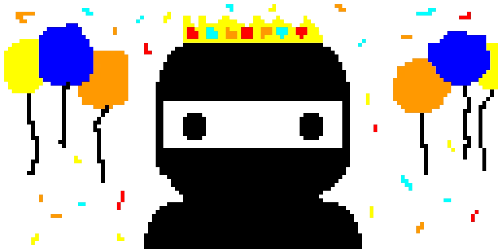 Birthday boy dressed like a ninja