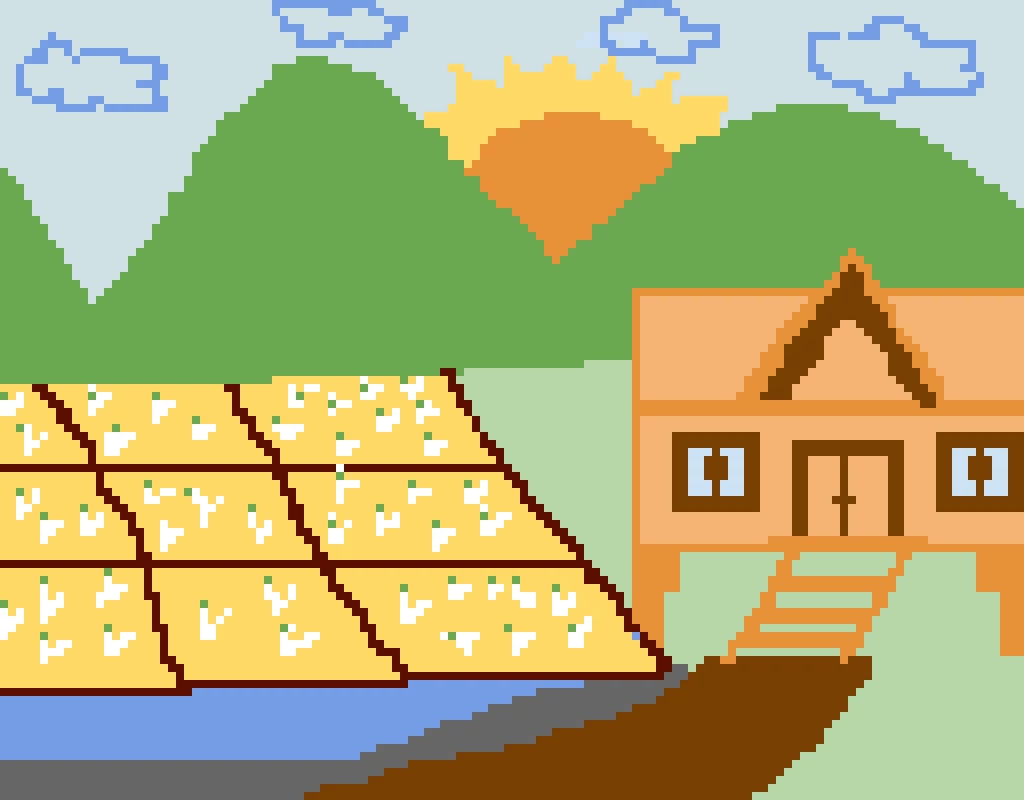 the landscape of paddy fields in kedah