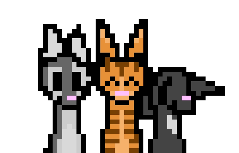 firestar greystripe and raven paw greystripe is a little less fluffy then usual