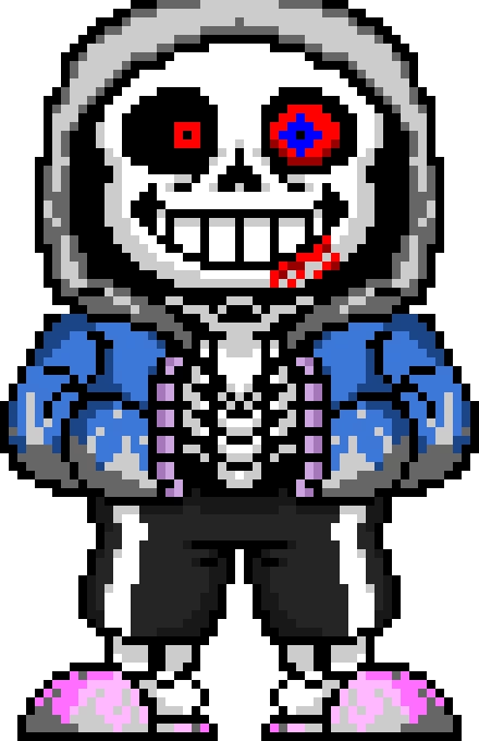dust sans colored battle sprite