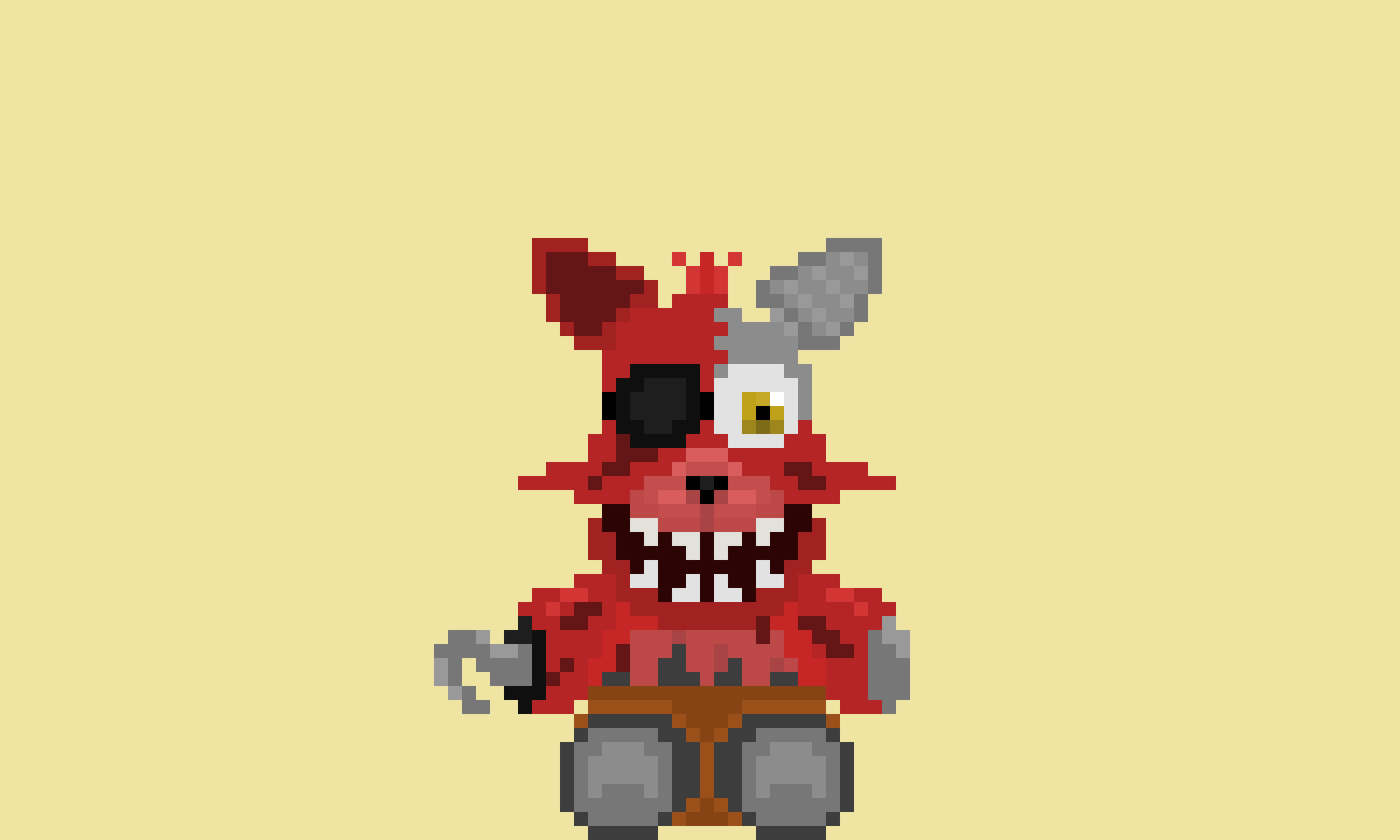 Withered foxy plush pixel art