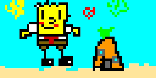 spongebob squarepants pixel stock art