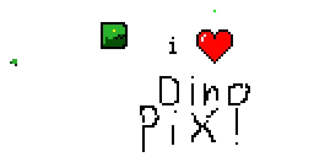 I LOVE DINO PIXEL TO THE PIXEL ART CREATER’S