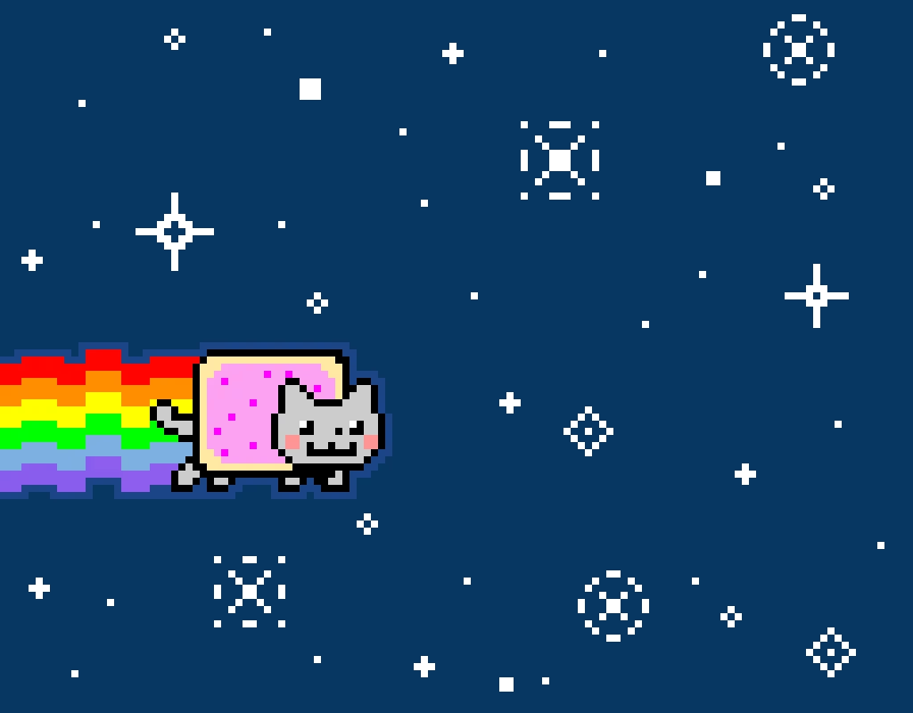 Nyan cat is telling you to be a star