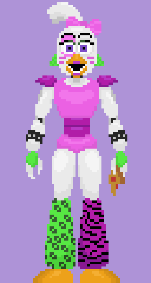 glamrock chica eating pizza p