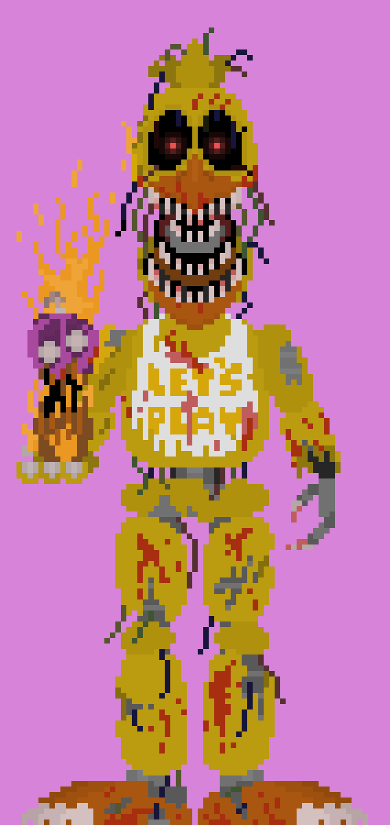 Deathtrap Chica and Burning Cupcake