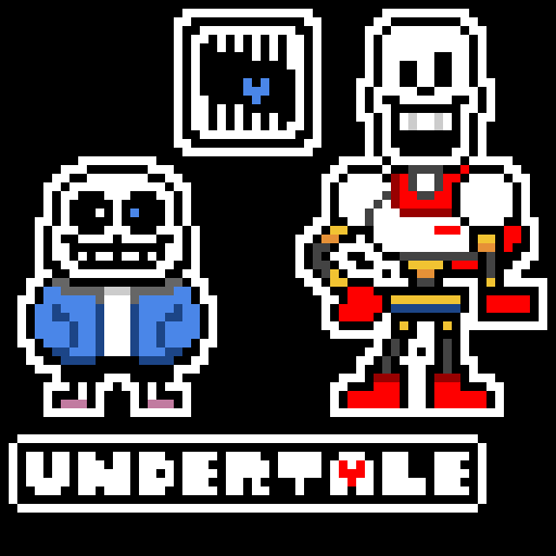 Sans and Papyrus comment if I should make these into stickers