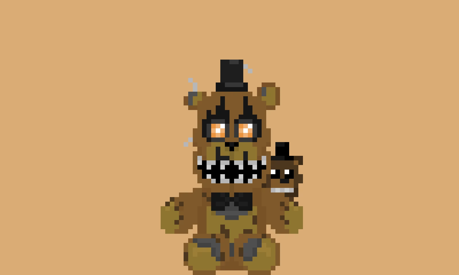 nightmare freddy plush with freddle