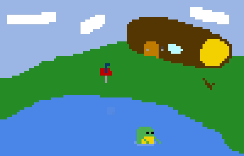 bean going for a swim