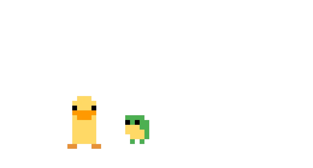 Duck(bob) meets bean@monkey frog