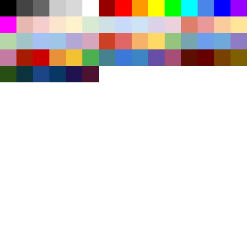 every available per made color in dino pixel