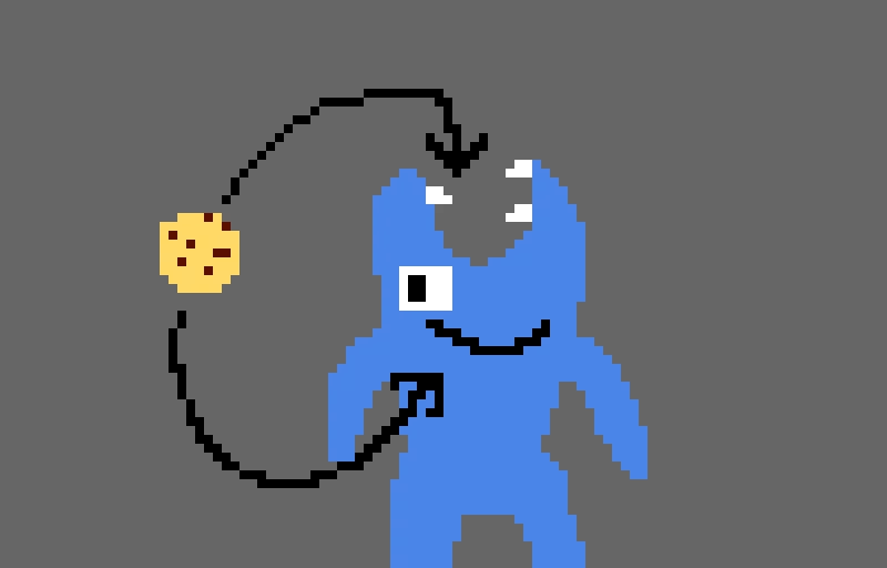 how does feesh eat creds to pixelated feesh73