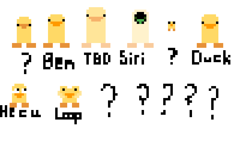 My characters (idk why this took me an hour lol) DUCK LORE 101