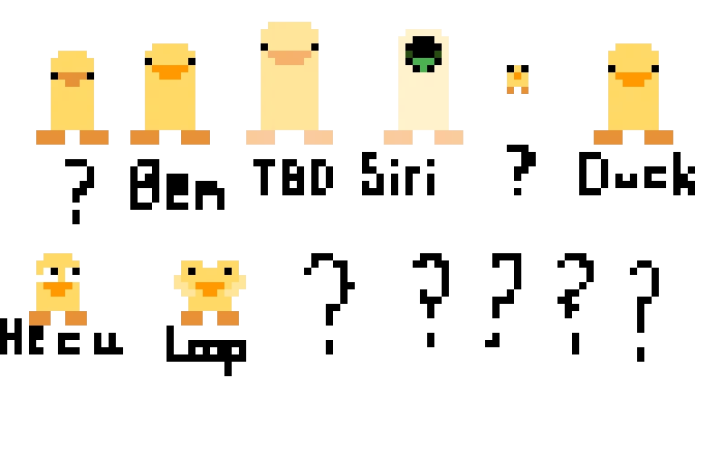 my characters idk why this took me an hour lol duck lore 101