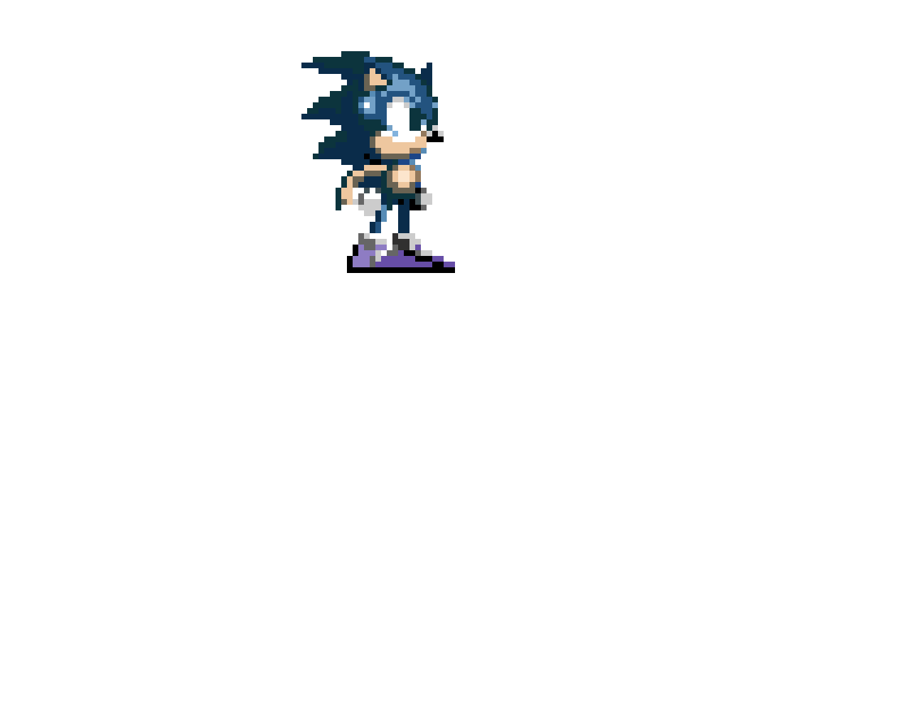 Recoloration of @dinopx sonic (I hope you don’t mind)