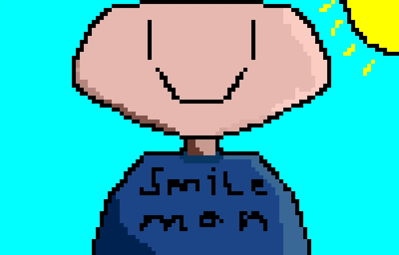 smile man first drawing
