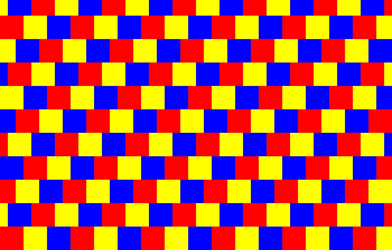 Primary color illusion (yes I did I think that this is painful to look at)