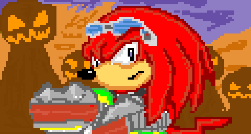 sa2 knuckles pumpkin hill